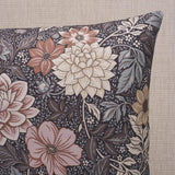 Schumacher Dahlia Garden Brown & Pink 20" x 20" Pillow
