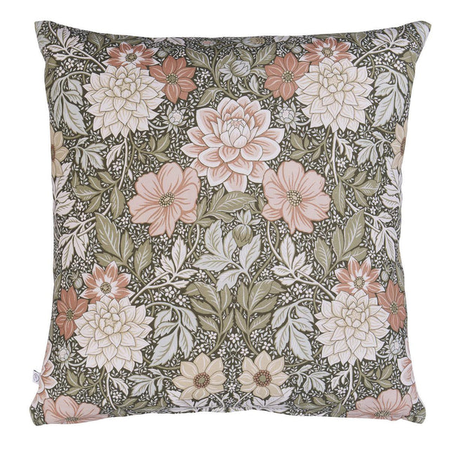 Schumacher Green & Pink 20" x 20" Dahlia Garden Pillow