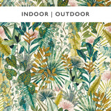 Harlequin Floreana Bleached Coral/Fig Leaf/Succulent Fabric