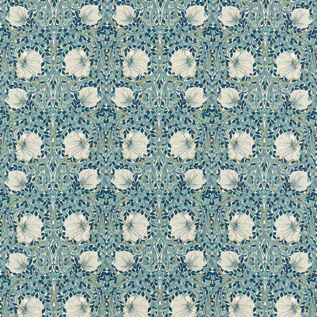 Morris & Co Pimpernel Cobalt/Mineral Fabric