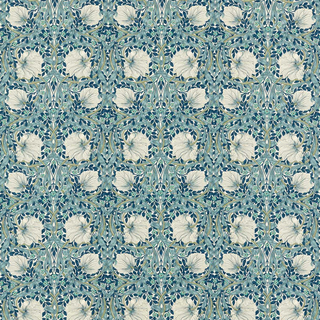 Morris & Co Pimpernel Cobalt/Mineral Fabric