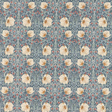 Morris & Co Pimpernel Woad/Coral Fabric