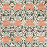 Morris & Co Helena Peach/Teal Fabric