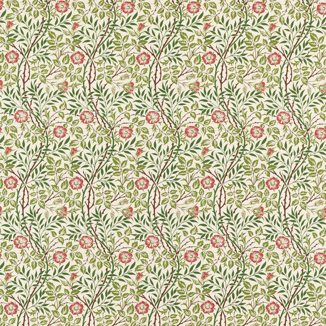 Morris & Co Sweet Briar Boughs/Rose Fabric