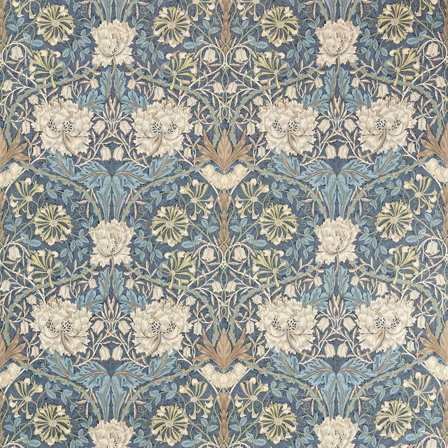 Morris & Co Honeysuckle & Tulip Woad/Thyme Fabric
