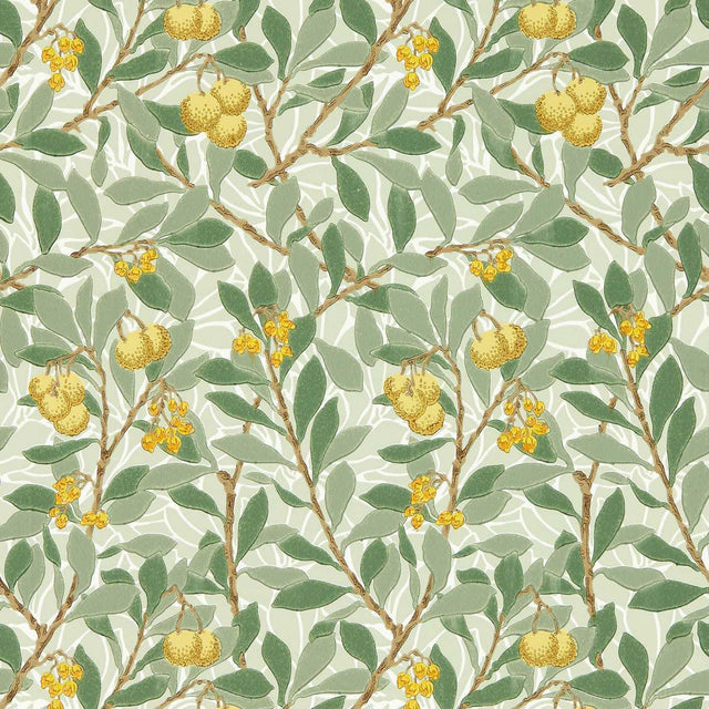 Morris & Co Arbutus Sage/Lemon Wallpaper