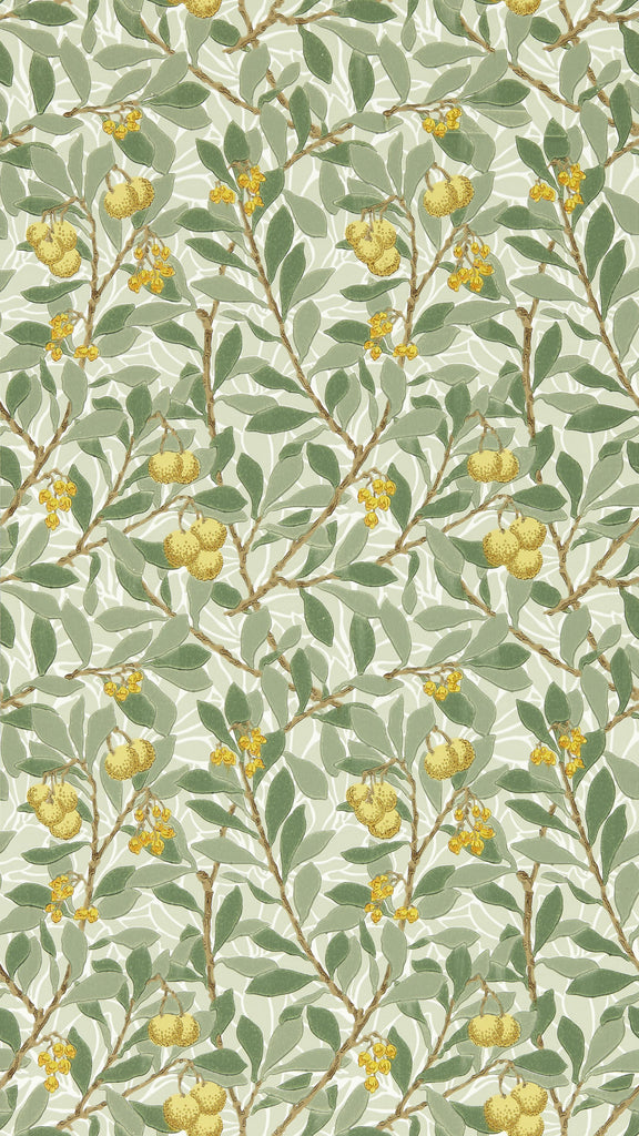 Morris & Co Arbutus Sage/Lemon Wallpaper