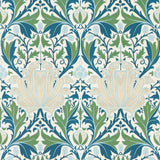 Morris & Co Helena Indigo/Forest Wallpaper