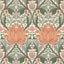 Morris & Co Helena Peach/Teal Wallpaper