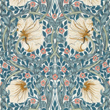 Morris & Co Pimpernel Woad/Coral Wallpaper