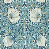 Morris & Co Pimpernel Cobalt/Mineral Wallpaper