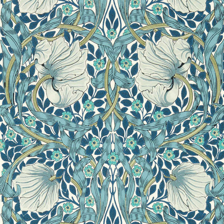 Morris & Co Pimpernel Cobalt/Mineral Wallpaper