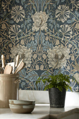 Morris & Co Honeysuckle & Tulip Woad/Thyme Wallpaper