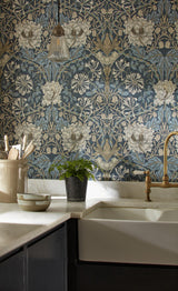 Morris & Co Honeysuckle & Tulip Woad/Thyme Wallpaper
