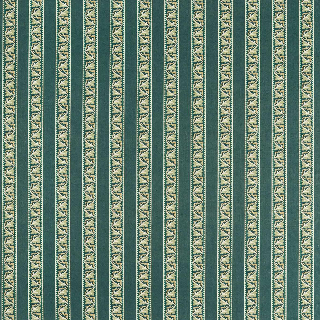 Morris & Co Red Car Stripe Emery Blue Fabric