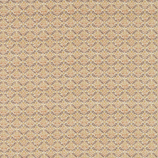 Morris & Co Bellflowers Chocolate/Tan Fabric