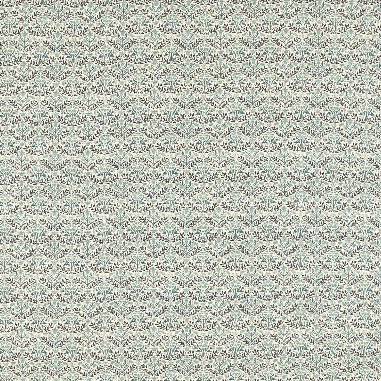 Morris & Co Bellflowers Indigo/Seagreen Fabric