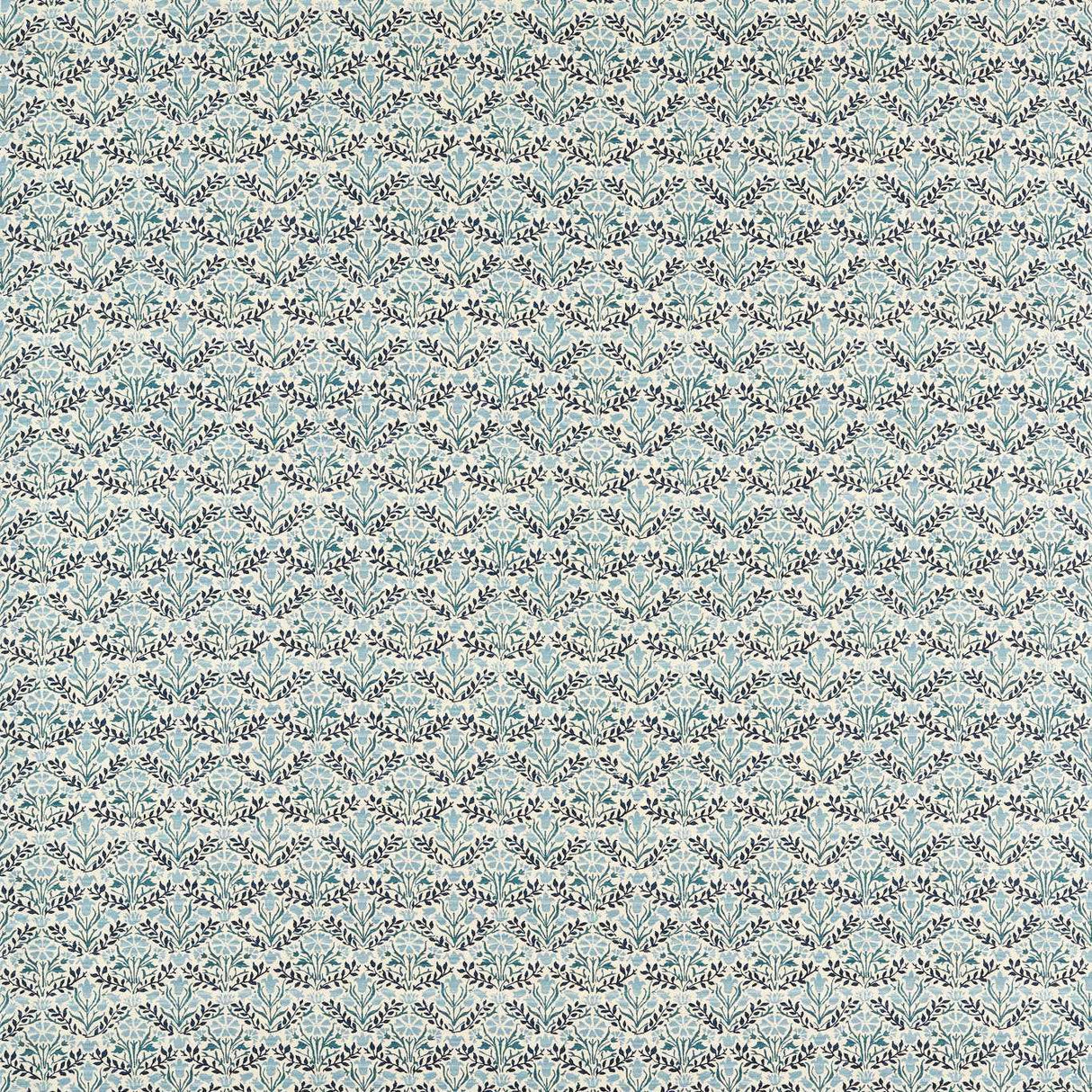 Morris & Co Bellflowers Mineral Blue Fabric