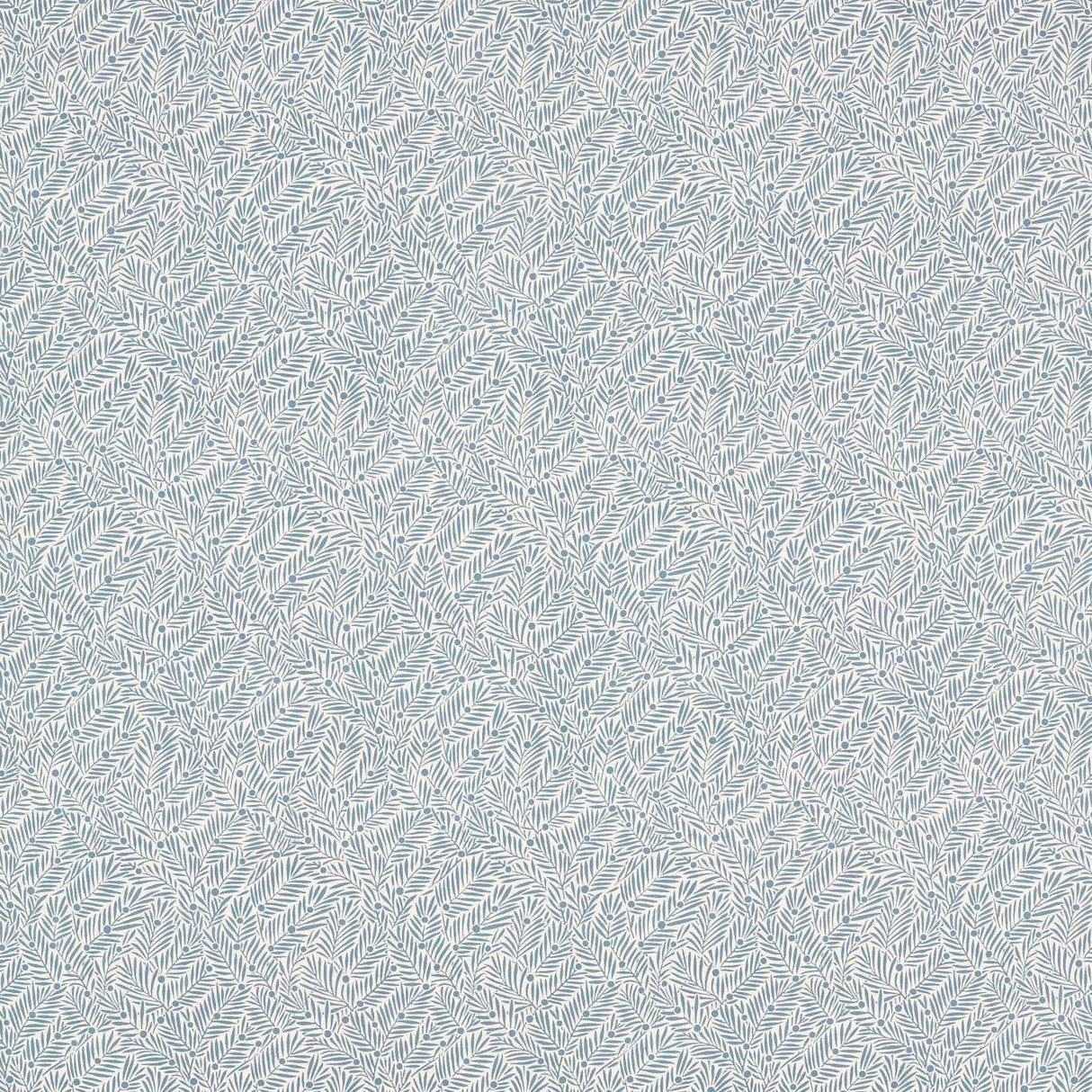 Morris & Co Yew & Aril Mineral Blue Fabric
