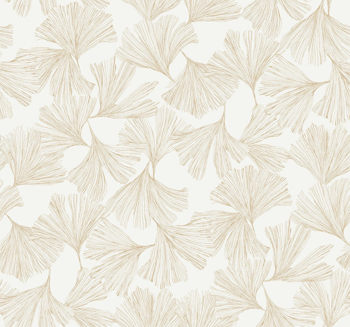 Antonina Vella Ginkgo Toss Gold Wallpaper