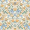 Roommates Enchanted Forest Damask Peel And Stick Orange Wallpaper