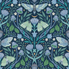 Roommates Enchanted Forest Damask Peel And Stick Blue Wallpaper