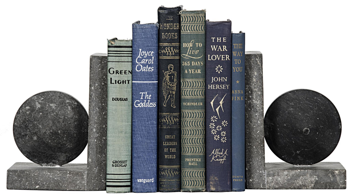 NOIR Marble Bookends
