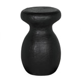 NOIR Samson Stool/Side Table Black Burnt Resin