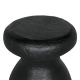 NOIR Samson Stool/Side Table Black Burnt Resin