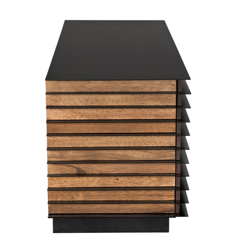 NOIR Elevation Sideboard Dark Walnut and Steel