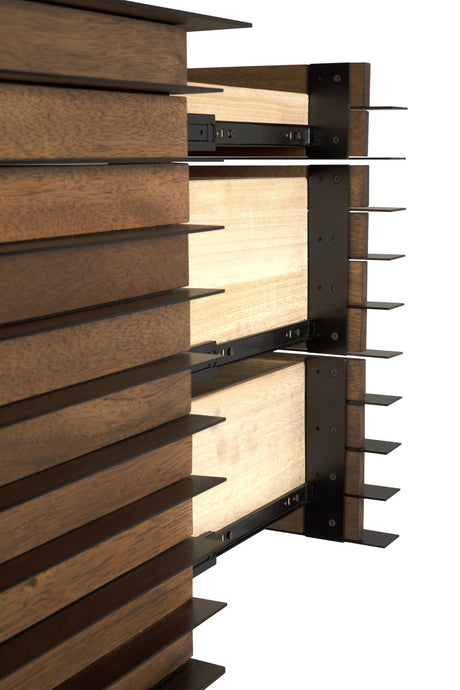 NOIR Elevation Sideboard Dark Walnut and Steel