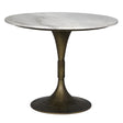 NOIR Jman Table 36" Aged Brass Finish
