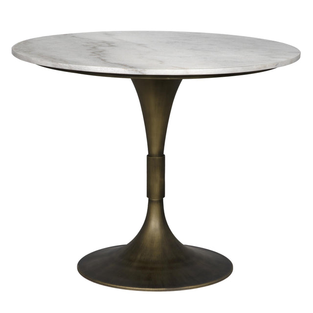 NOIR Jman Table 36" Aged Brass Finish