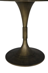 NOIR Jman Table 36" Aged Brass Finish