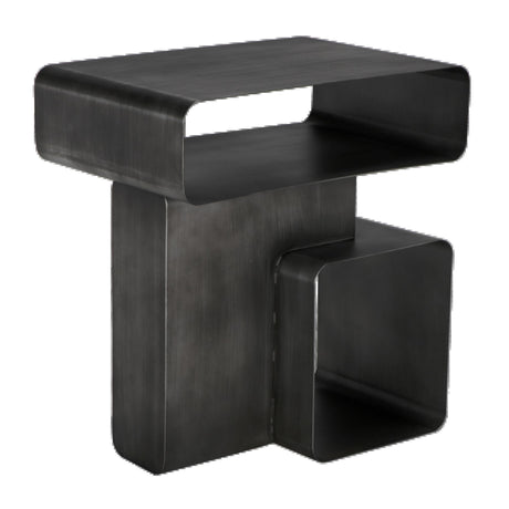 NOIR Danville Side Table Gun Metal Finish