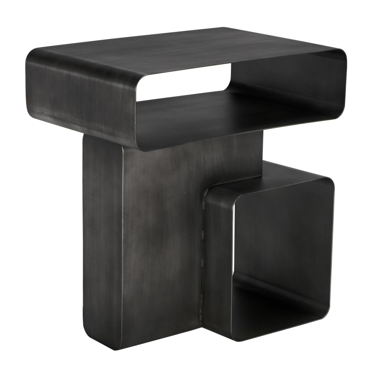 NOIR Danville Side Table Gun Metal Finish