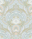 Brewster Home Fashions Nasrin Light Blue Damask Wallpaper