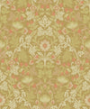 Brewster Home Fashions Lila Gold Strawberry Floral Wallpaper
