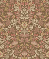 Brewster Home Fashions Lila Pink Strawberry Floral Wallpaper