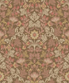 Brewster Home Fashions Lila Pink Strawberry Floral Wallpaper