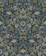 Brewster Home Fashions Lila Periwinkle Strawberry Floral Wallpaper