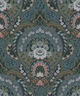 Brewster Home Fashions Nasrin Blueberry Damask Wallpaper
