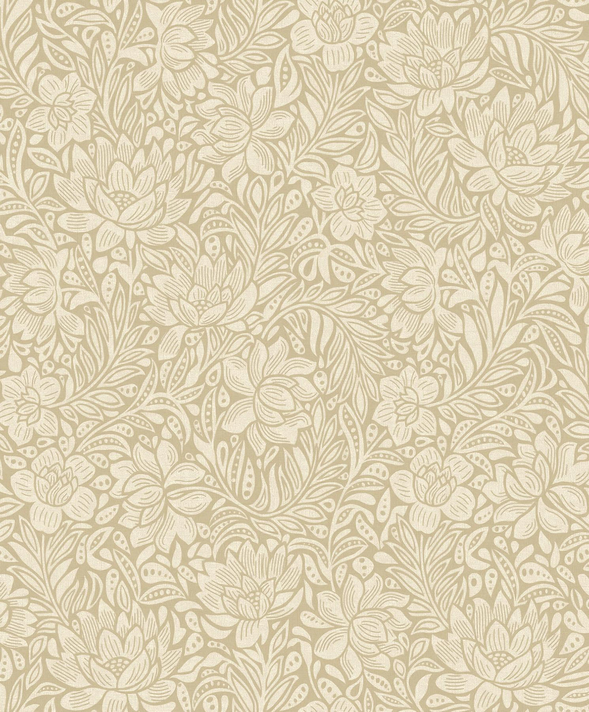 Brewster Home Fashions Zahara Wheat Floral Wallpaper