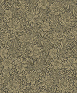 Brewster Home Fashions Zahara Chocolate Floral Wallpaper