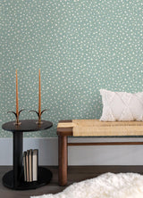 Brewster Home Fashions Marguerite Sea Green Floral Wallpaper