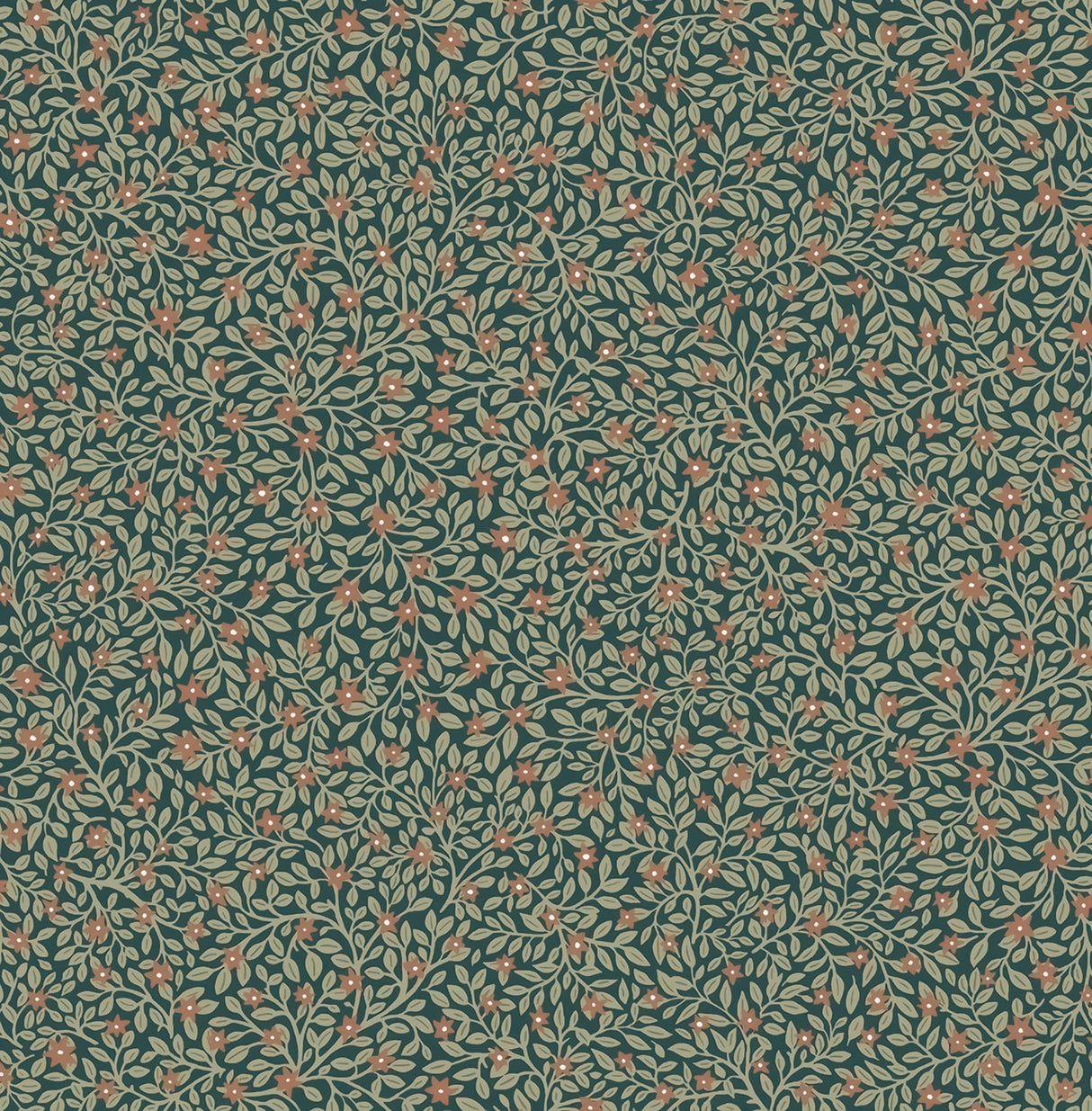 Brewster Home Fashions Marguerite Indigo Floral Wallpaper