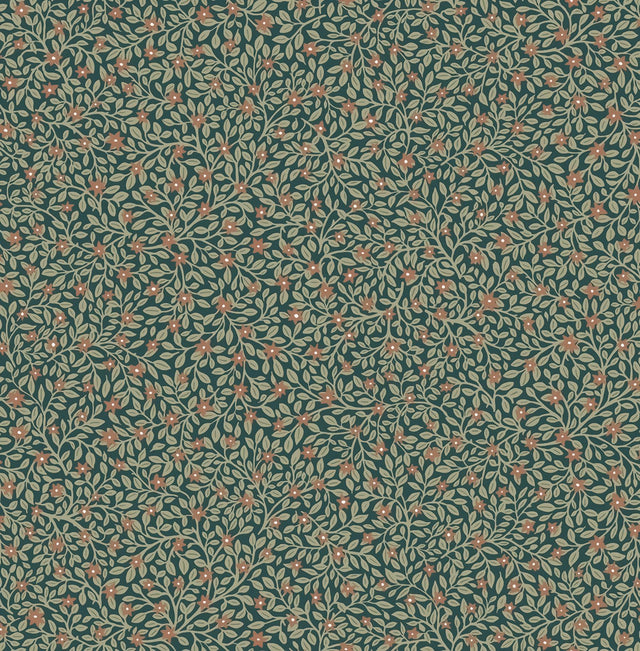 Brewster Home Fashions Marguerite Indigo Floral Wallpaper