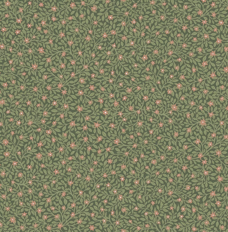 Brewster Home Fashions Marguerite Green Floral Wallpaper