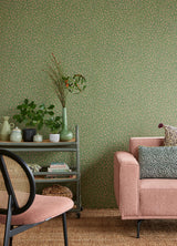 Brewster Home Fashions Marguerite Green Floral Wallpaper