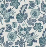 A-Street Prints Jana Teal Jacobean Wallpaper